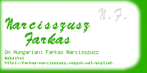 narcisszusz farkas business card